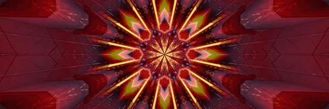 3:1 Triple Wide | 60fps neon tunnel blazing geometric vortex live wallpaper