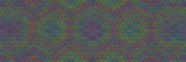 3:1 Triple Wide 60fps Screensaver | Lavender Lime Pulsing Isometric Background