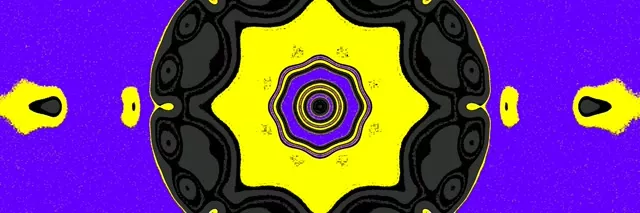 3:1 Triple Wide 60fps Screensaver Neon Tunnel Purple Star VJ Loop Design