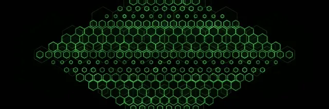 3:1 Triple Wide 60fps Screensaver Neon Tunnel VJ Animation Bright Green Hexagons