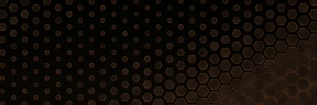 3:1 Triple Wide 60fps Screensaver Neon Tunnel VJ Animation Copper Hexagons