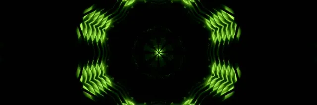 3:1 Triple Wide 60fps Screensaver Neon Tunnel VJ Animation Green Glowing