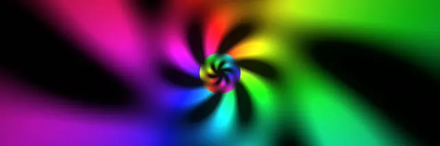 3:1 Triple Wide 60fps Screensaver Neon Tunnel VJ Animation Rainbow Spiral