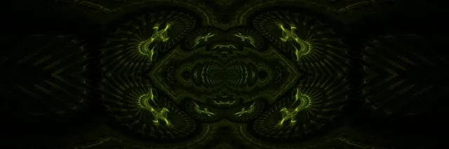 3:1 triple wide neon tunnel 60fps screensaver green hexagon vj loop motion