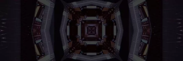 3:1 Triple Wide Neon Tunnel Spiraling Square Vortex 60fps VJ Loop Screensaver