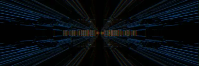 3:1 Triple Wide Neon Tunnel Spiraling VJ Loop 60fps Screensaver