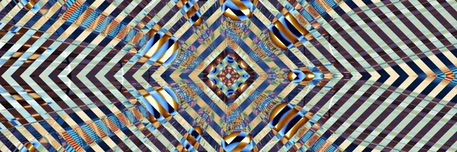 3:1 Triple Wide Neon Tunnel Striped Diamond Vortex 60fps Screensaver VJ Loop