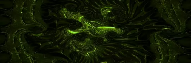 3:1 Ultrawide 60fps Screensaver Neon Tunnel Streaming Green Spiral VJ Loop
