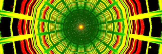 3:1 Wide Neon Tunnel 60fps Screensaver - Glowing Octagon Vortex VJ Visual