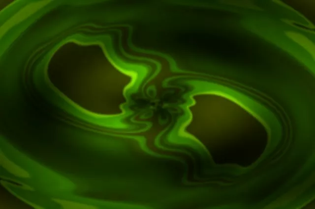 3:2 35mm 60fps Screensaver Neon Tunnel Pulsing Green Portal Visuals Loop