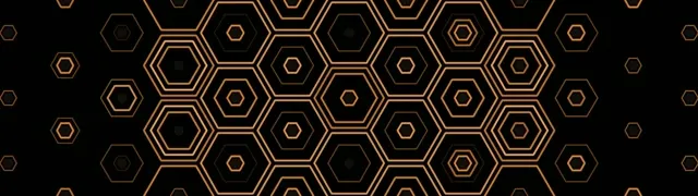 32:9 Super Ultrawide | 60fps Golden Hexagon Pattern Motion Screensaver VJ Loop