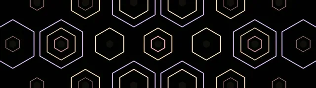32:9 Super Ultrawide | 60fps Neon Hexagon Screensaver Motion Loop