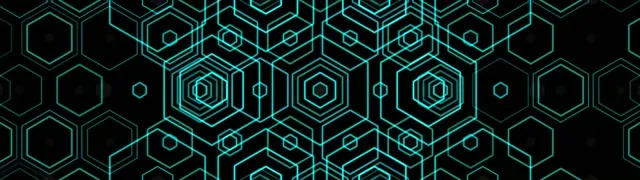 32:9 Super Ultrawide | 60fps Screensaver - Hexagon Neon Geometry VJ Motion Loop