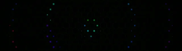 32:9 Super Ultrawide | 60fps Screensaver VJ Loop - Hexagon Network Particles