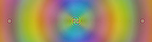 32:9 Super Ultrawide | 60FPS Swirling Violet Lime Spiral Screensaver Motion Background