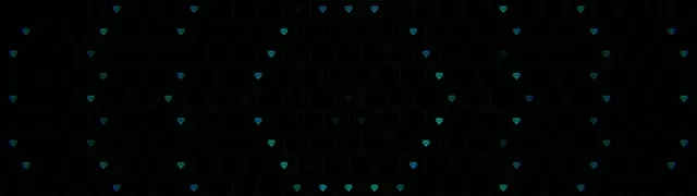 32:9 Super Ultrawide | Cyan Hearts 60fps Screensaver VJ Loop