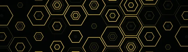 32:9 Super Ultrawide Gold Hexagon 60fps Screensaver Motion Background