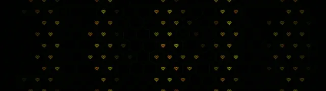 32:9 Super Ultrawide | Golden Hearts 60fps Screensaver Motion Loop VJ