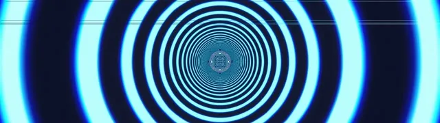 32:9 Super Ultrawide | Neon Circles Glitch 60fps Screensaver VJ Loop