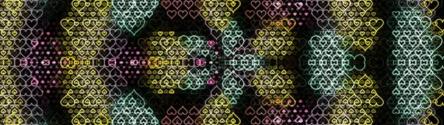 32:9 Super Ultrawide Neon Hearts 60fps Motion Background Screensaver
