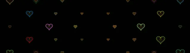 32:9 Super Ultrawide | Neon Hearts 60fps Screensaver Motion Loop