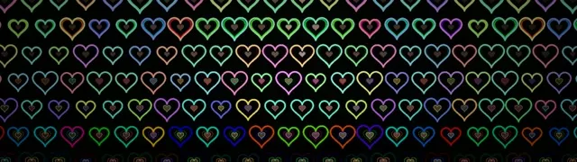 32:9 Super Ultrawide | Neon Hearts 60fps Screensaver VJ