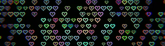 32:9 Super Ultrawide Neon Hearts 60fps VJ Loop Screensaver