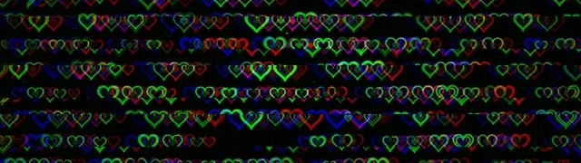 32:9 Super Ultrawide | Neon Hearts 60fps VJ Loop Screensaver