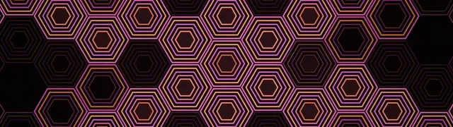 32:9 Super Ultrawide | Neon hexagon 60fps screensaver loop