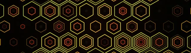 32:9 Super Ultrawide | Neon Hexagon 60fps Screensaver Motion Loop