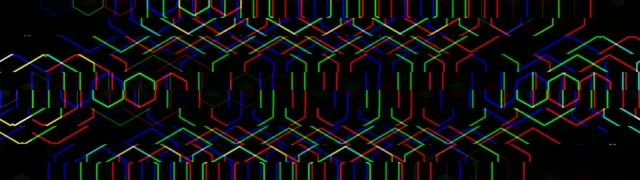 32:9 Super Ultrawide | Neon Hexagon 60fps Screensaver VJ Loop
