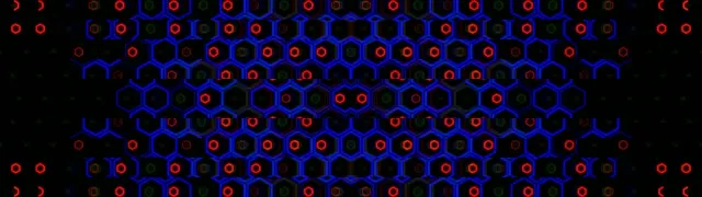 32:9 Super Ultrawide | Neon hexagon 60fps screensaver VJ loop broadcast