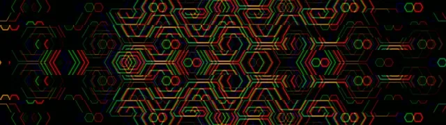 32:9 Super Ultrawide | Neon Hexagon 60fps Screensaver VJ Loop Pattern