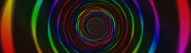 32:9 Super Ultrawide | Neon spiral tunnel 60fps screensaver VJ loop