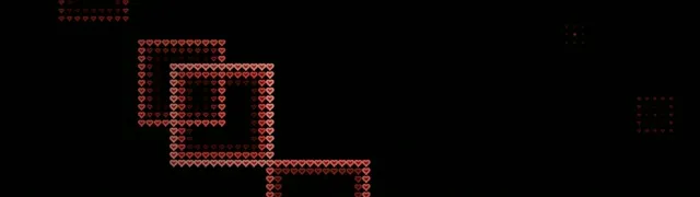 32:9 Super Ultrawide | Red Hearts Digital Pixels 60fps Screensaver VJ