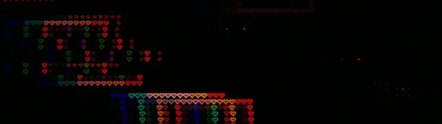 32:9 Super Ultrawide | Retro hearts 60fps screensaver VJ loop