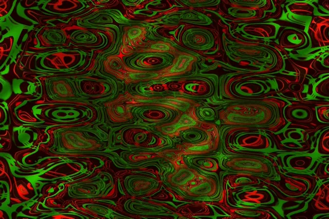 3:2 Classic 60fps Screensaver Neon Tunnel Hypnotic Red Gold Spiral Vj Clip