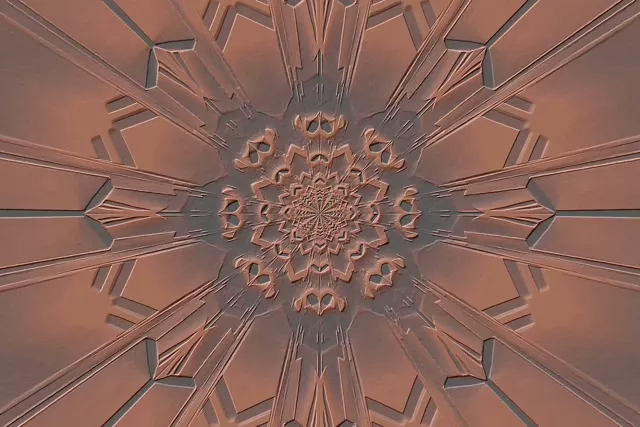 3:2 Copper Fractal Neon Tunnel Vj Loop 60fps Screensaver