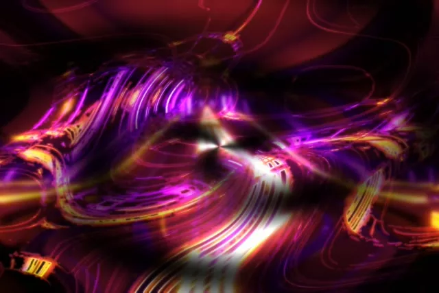 3:2 Photo 60fps Screensaver Neon Tunnel Luminous Purple Pink Fractal Vortex VJ Content