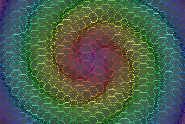 3:2 Surface | 60FPS Crimson Lime Hexagon Fractal Live Wallpaper Screensaver