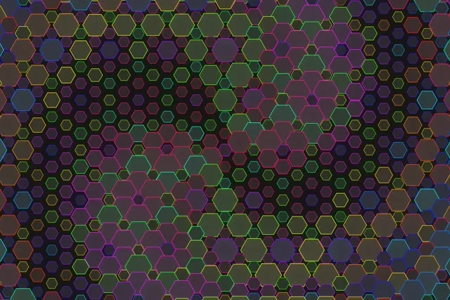 3:2 Surface 60FPS Hexagon Kaleidoscope Screensaver Motion Background Colors