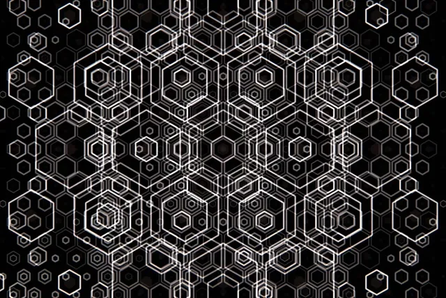 3:2 Surface 60fps Hexagon Kaleidoscope VJ Animation Screensaver Neon
