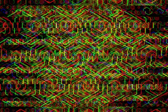 3:2 Surface 60fps Neon Hexagon Kaleidoscope VJ Animation Screensaver | Colorful Grid