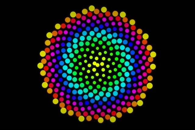 3:2 Surface | 60fps Neon Hexagon Kaleidoscope VJ Animation Screensaver | Hypnotic