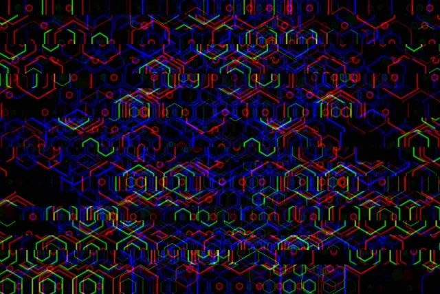 3:2 Surface | 60fps Neon Hexagon Screensaver Background for Edits