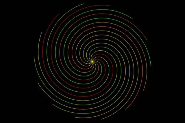 3:2 Surface | 60fps Neon Spiral Screensaver | VJ Loop Live Wallpaper