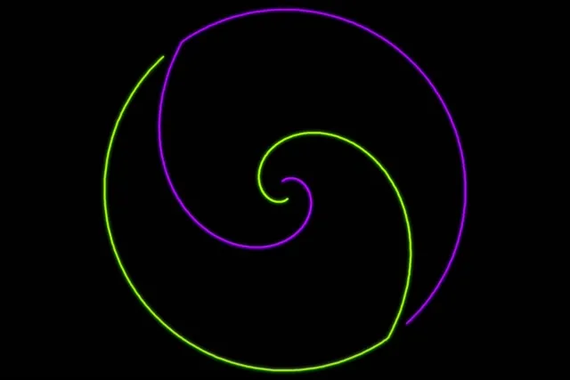 3:2 Surface | 60fps Neon Spiral Screensaver | VJ Loop | Psychedelic Swirl