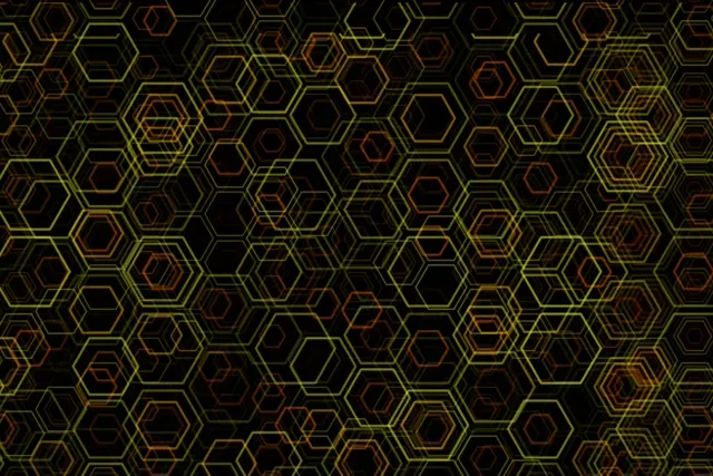 3:2 Surface 60FPS Nested Hexagons Live Wallpaper Screensaver - Orange