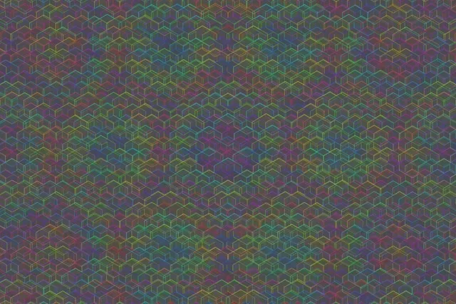 3:2 Surface 60fps Screensaver | Gold Cyan Oscillating Cube Vj Loop Effect