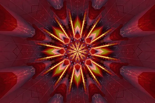 3:2 Surface | 60fps screensaver neon tunnel fiery crown burst motion background